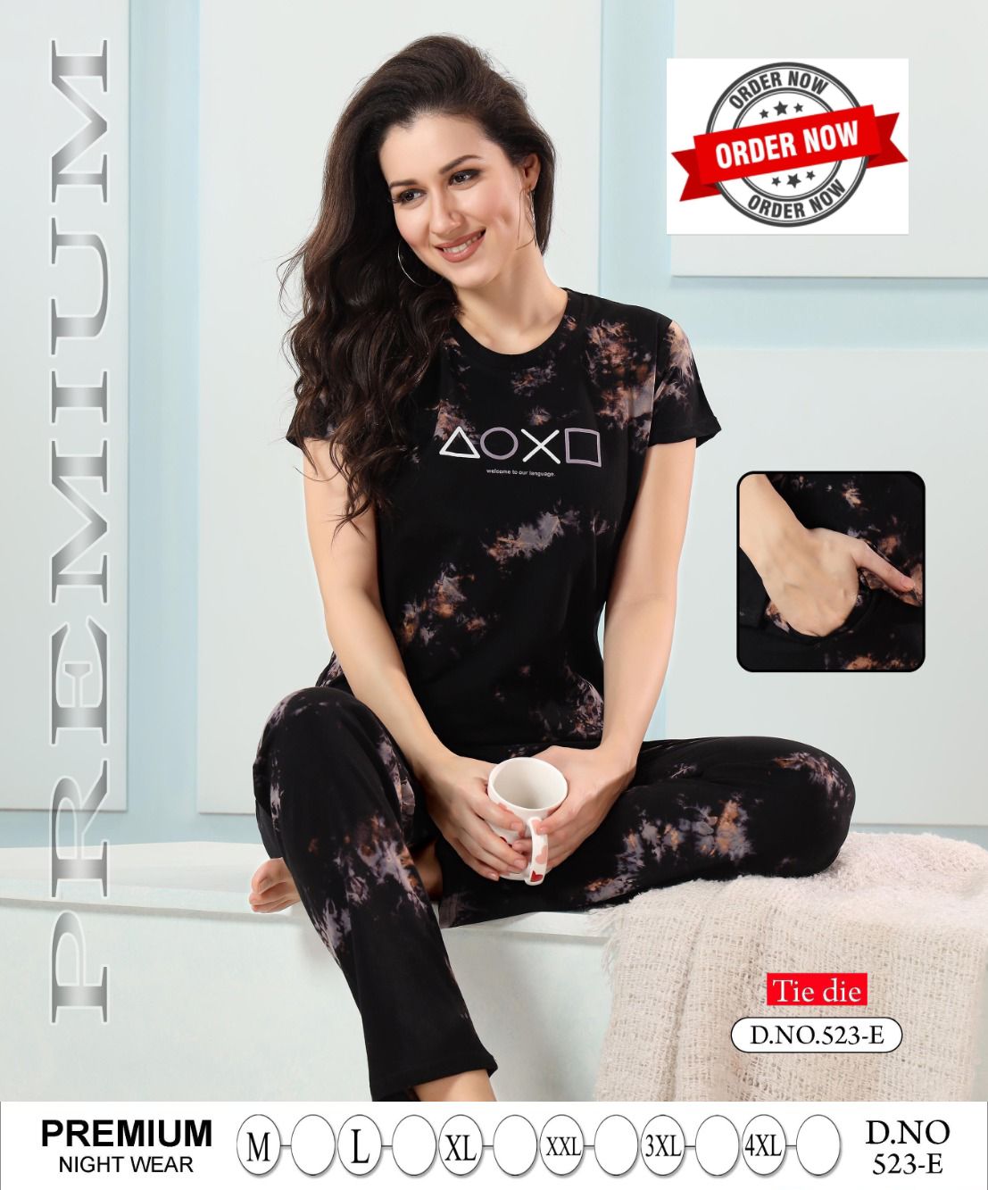 Vol Pc 523 Tie And Die Summer Special Hosiery cotton Night Suits Wholesale Online
